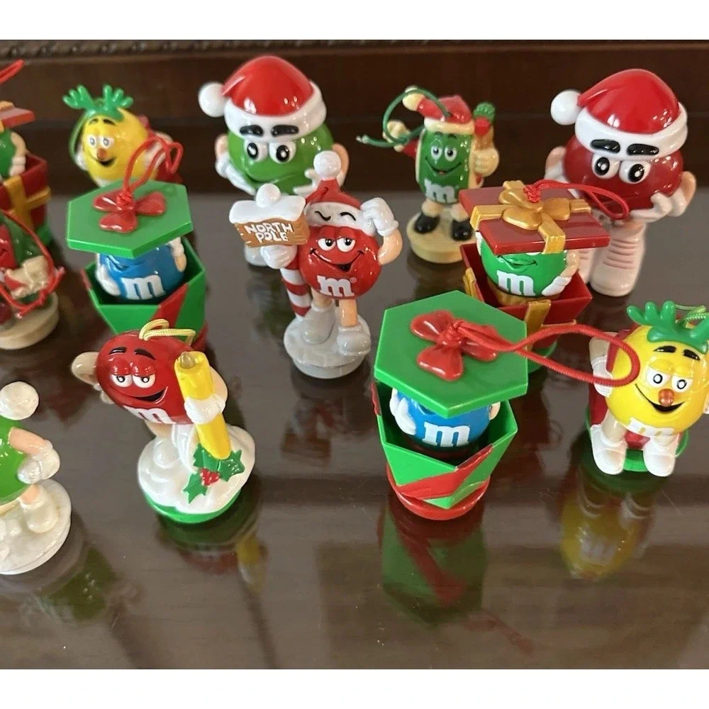 Vintage Mars M&M's‎ Christmas Train Series 18 Candy Toppers Ornaments